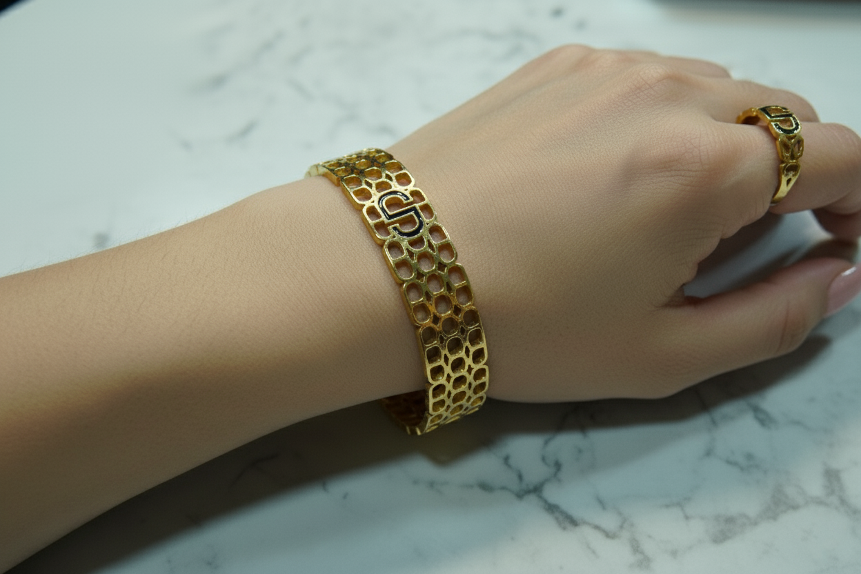 HoneyComb Pattern Bracelet