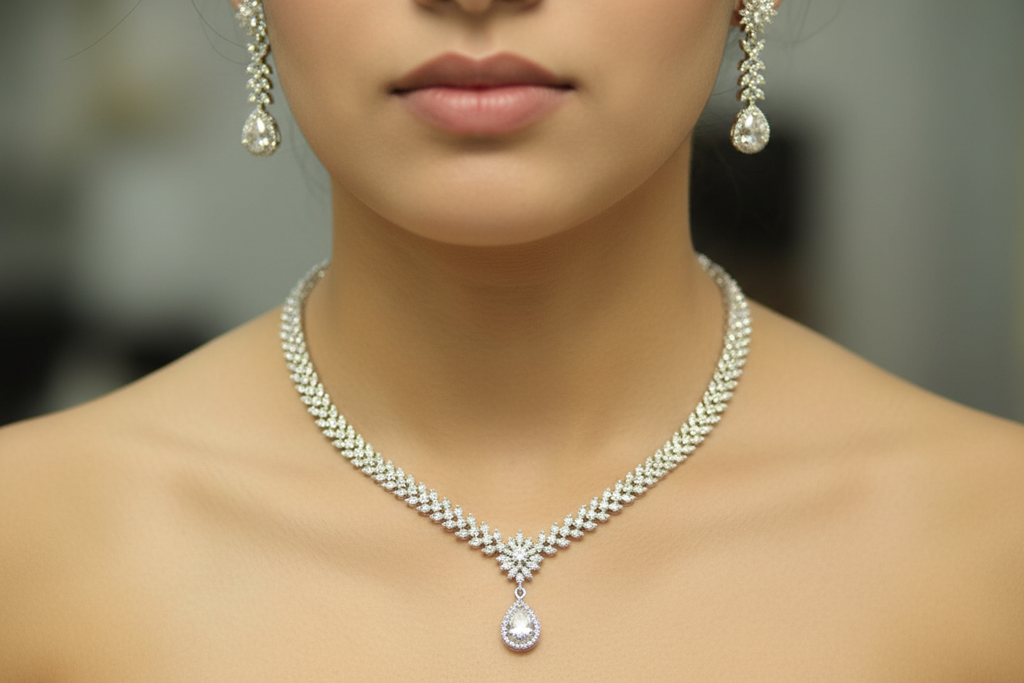 Necklace with matching earrings