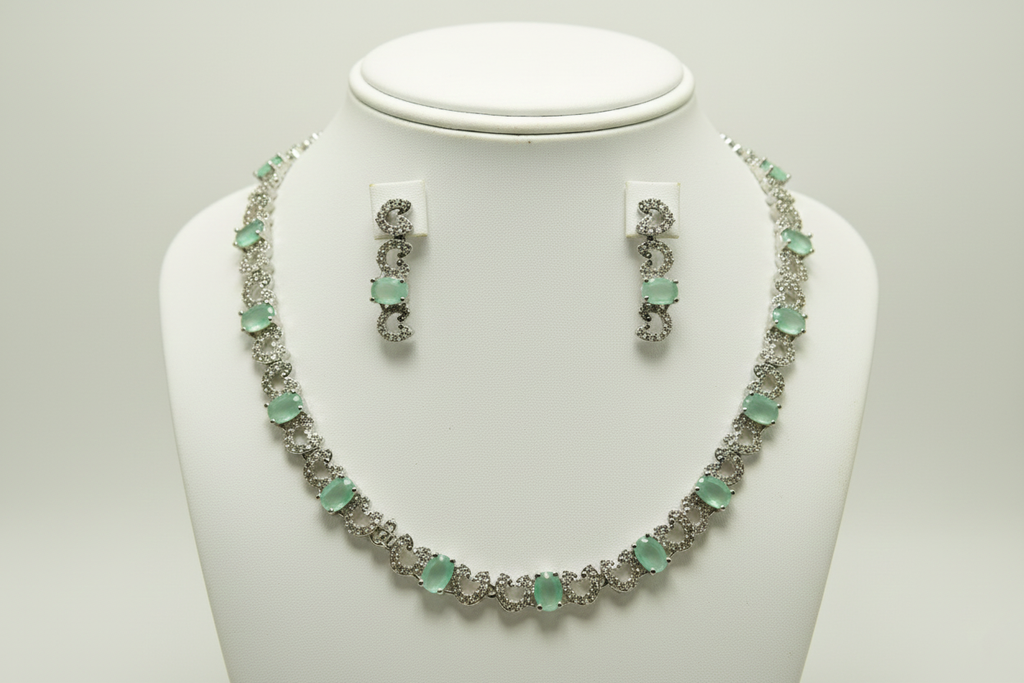 Necklace with matching earrings