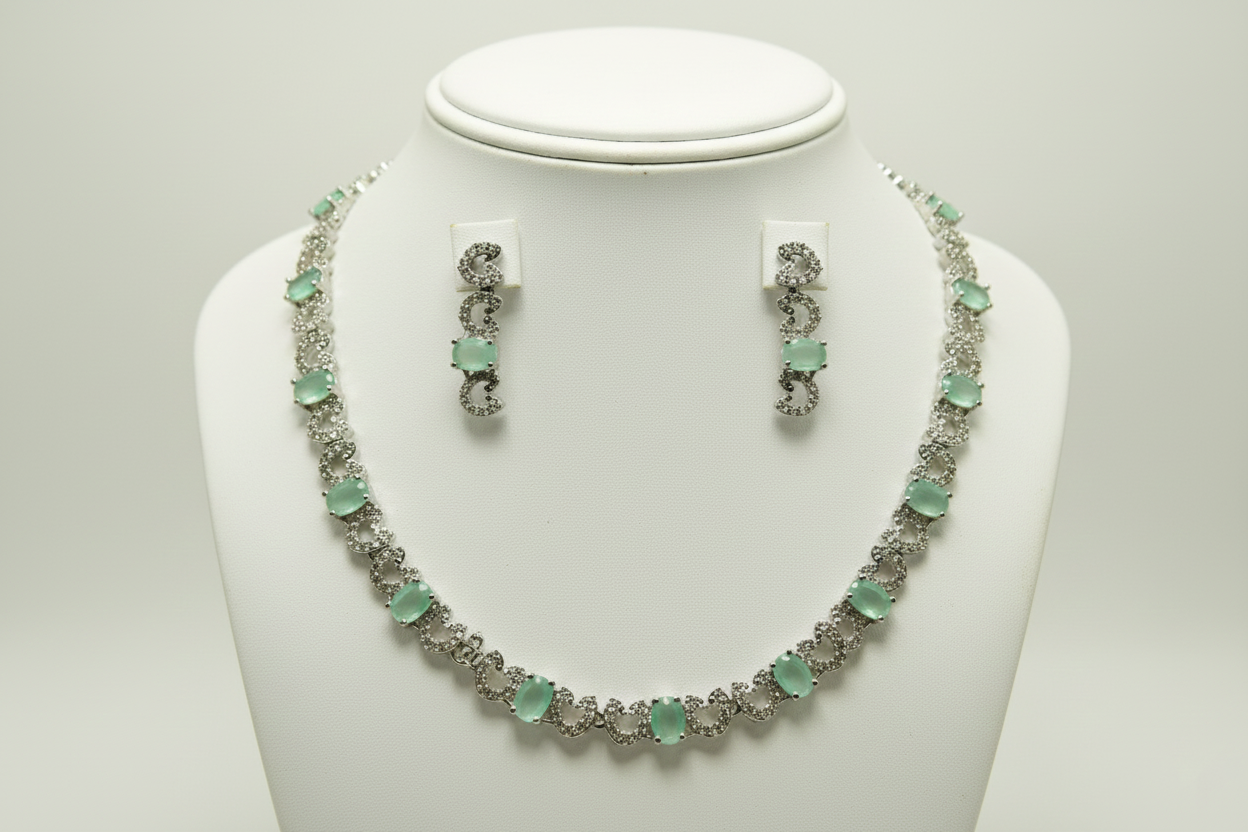 Necklace with matching earrings