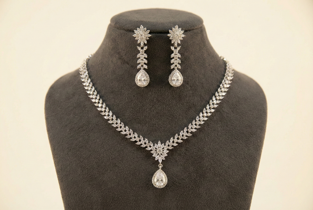 Necklace with matching earrings