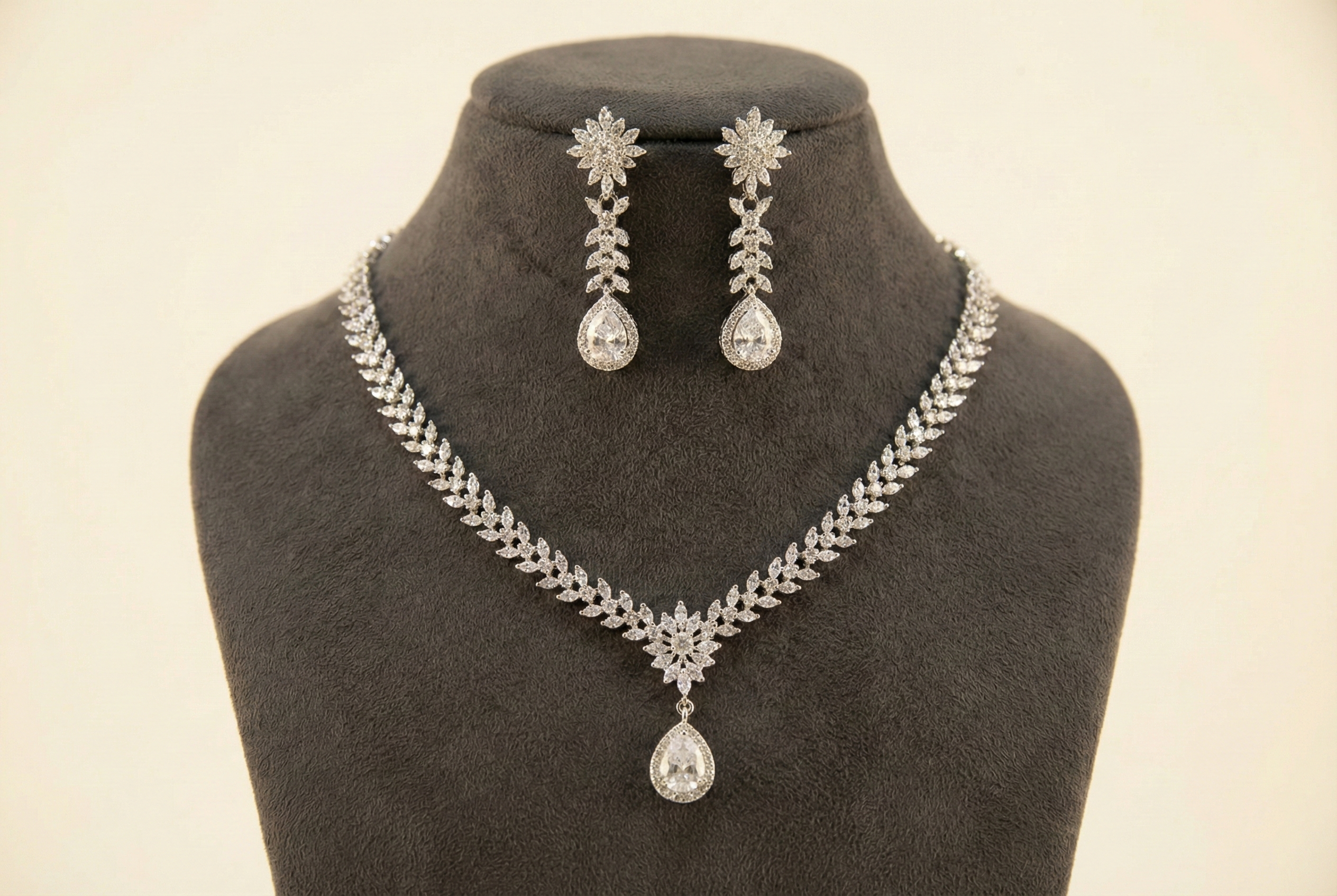 Necklace with matching earrings