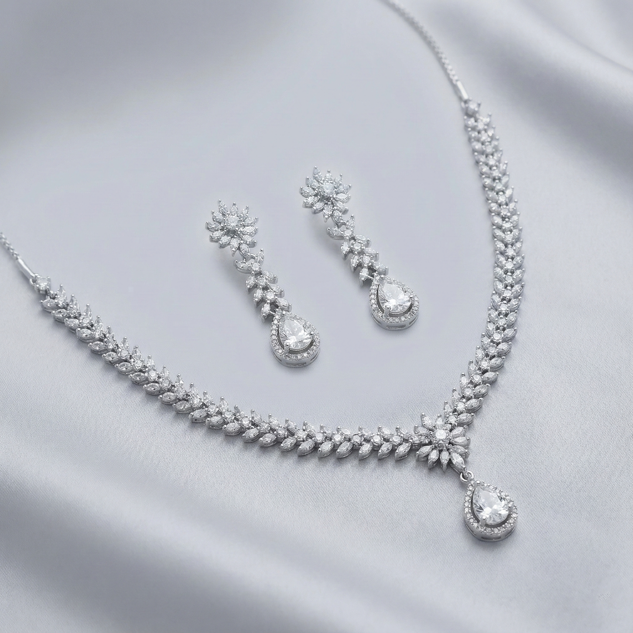 Necklace with matching earrings