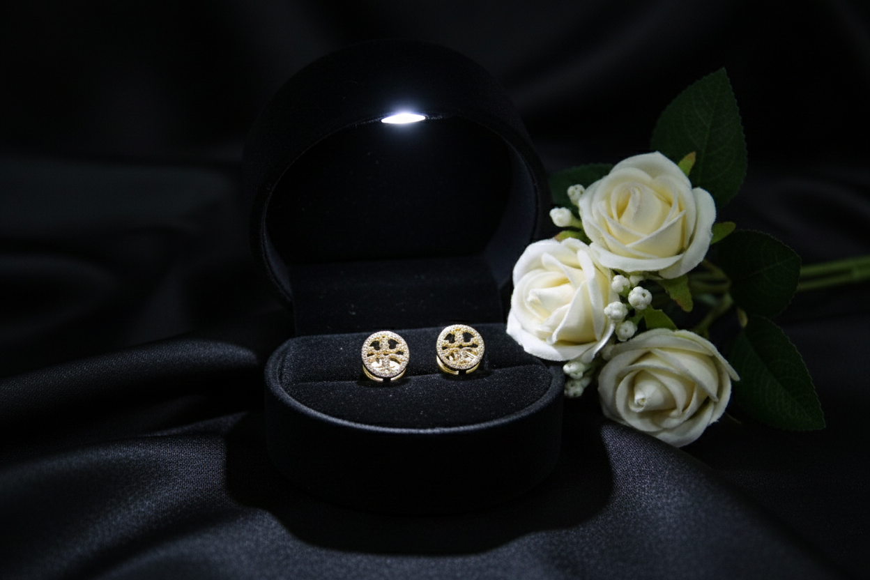 Tory Burch Inspired Earrings-Studded