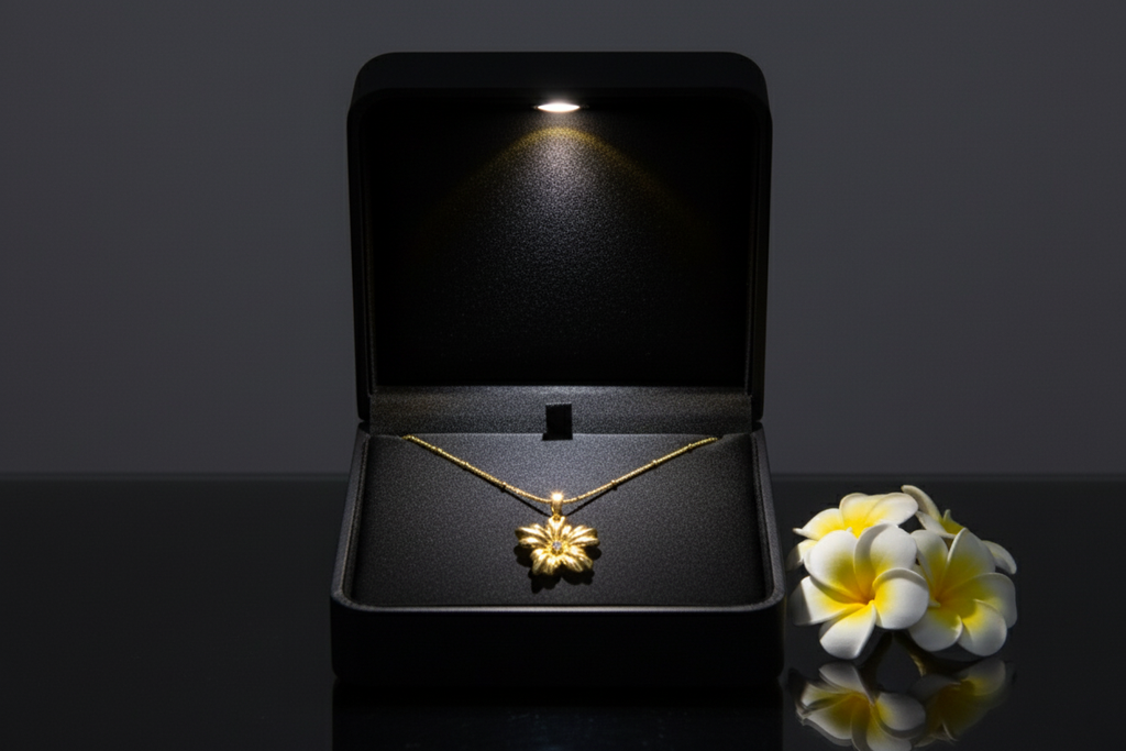 Flower Pendant Chain Gold Plated