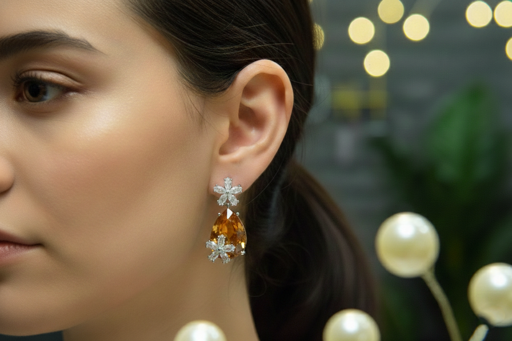 Elegance Yellow Earrings