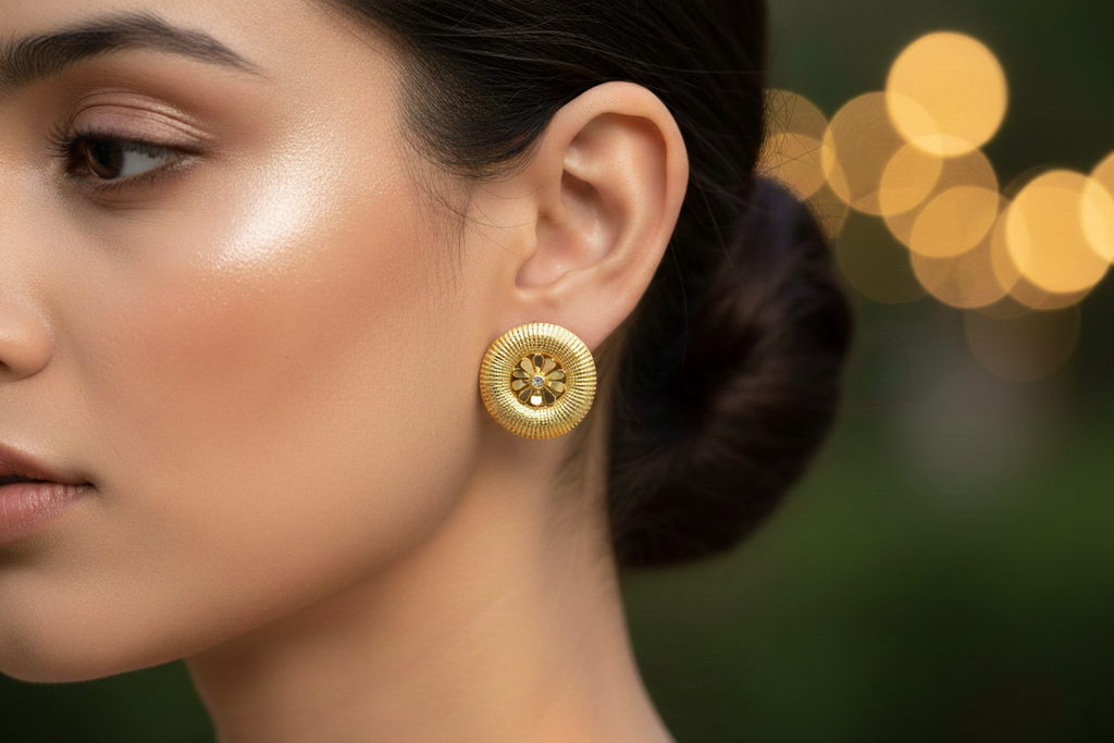 Flower Button Hoops