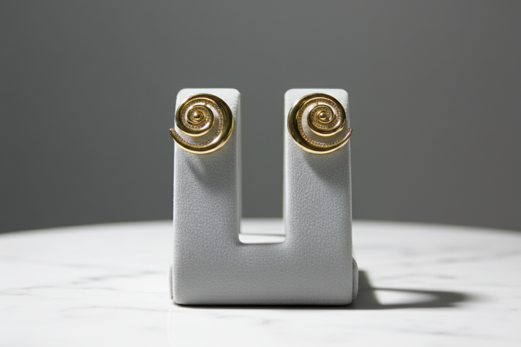 Snail Theme Jalebi pattern Earrings