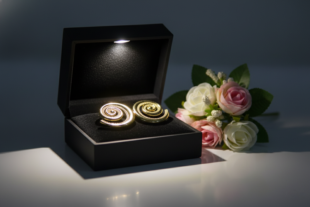 Snail Theme Jalebi pattern Earrings