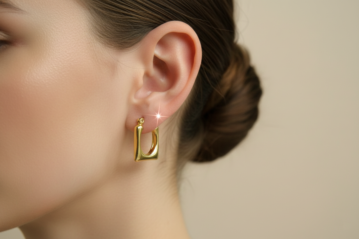 Square Hoops Earrings