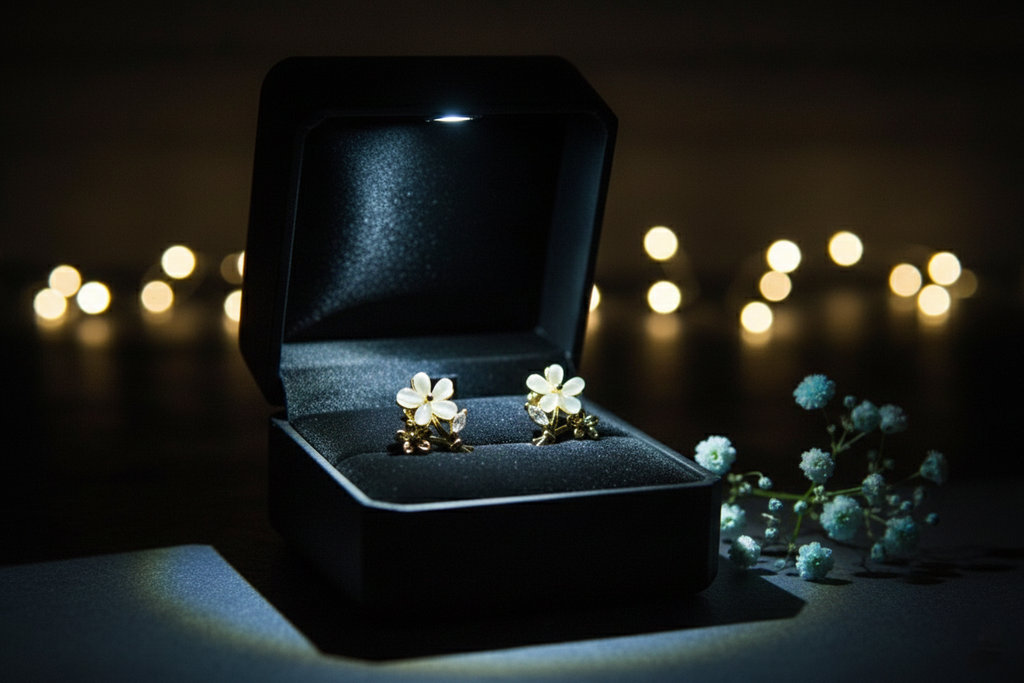 Studded Flower Triplets Earrings