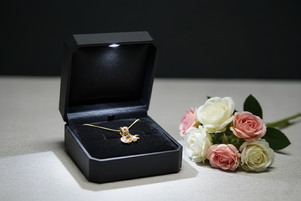 Pear Bee Dual Pendant Necklace