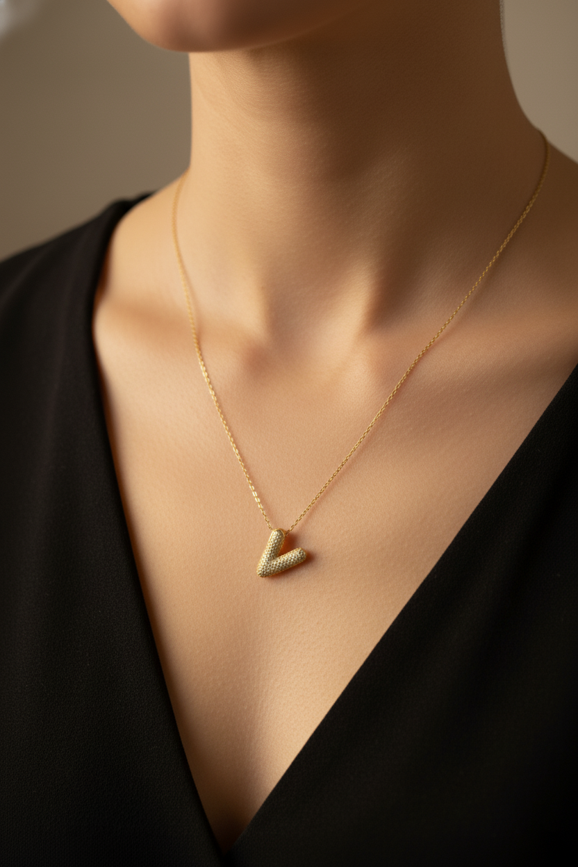 Bling 'V' Pendant Chain