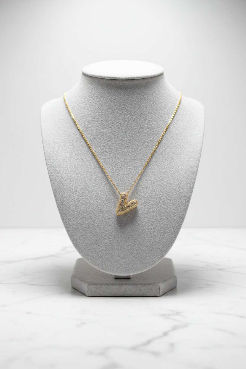 Bling 'V' Pendant Chain