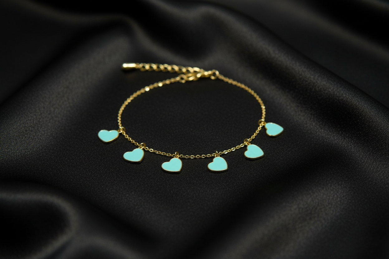 Mint Heart Bracelet/Anklet