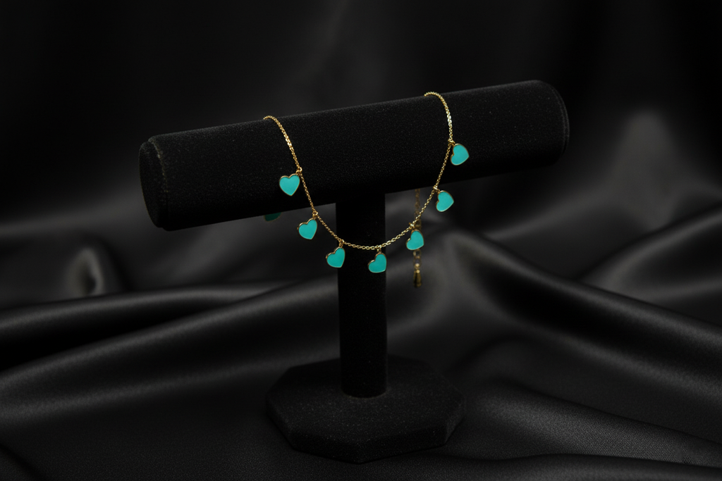 Mint Heart Bracelet/Anklet