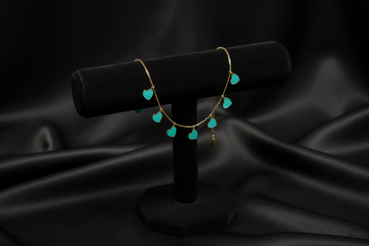 Mint Heart Bracelet/Anklet