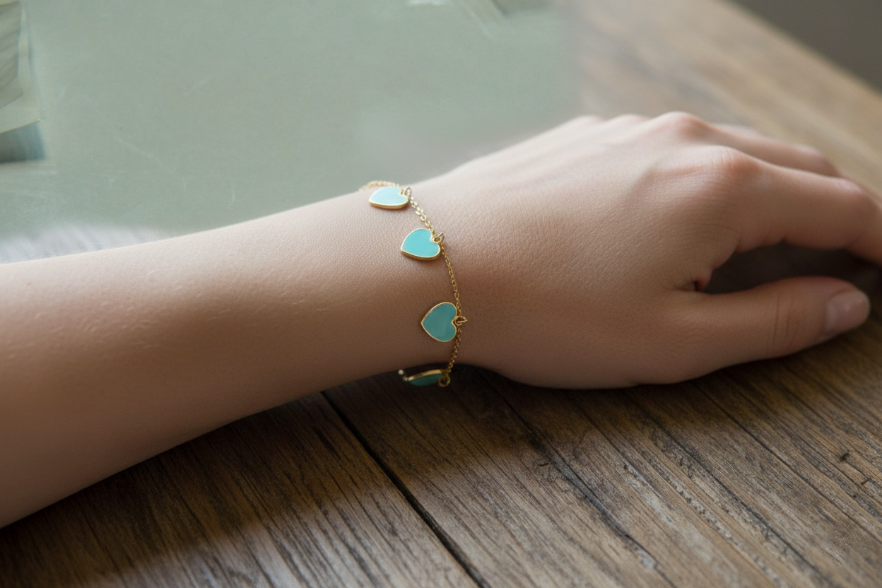 Mint Heart Bracelet/Anklet