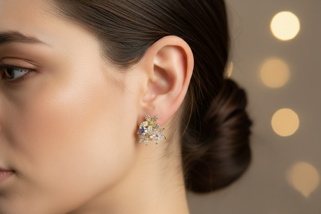 Fancy Flowers Studded Earrings