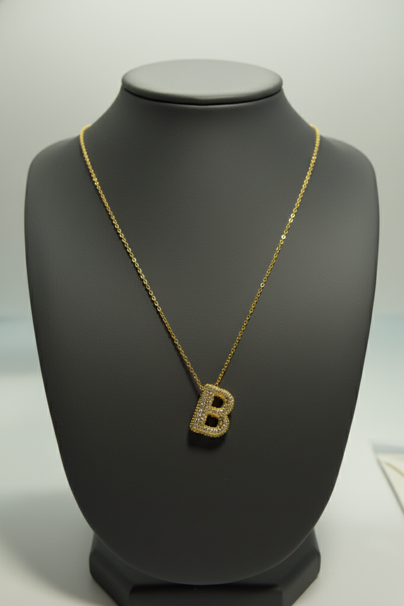 Bling Big 'B' Pendant Chain