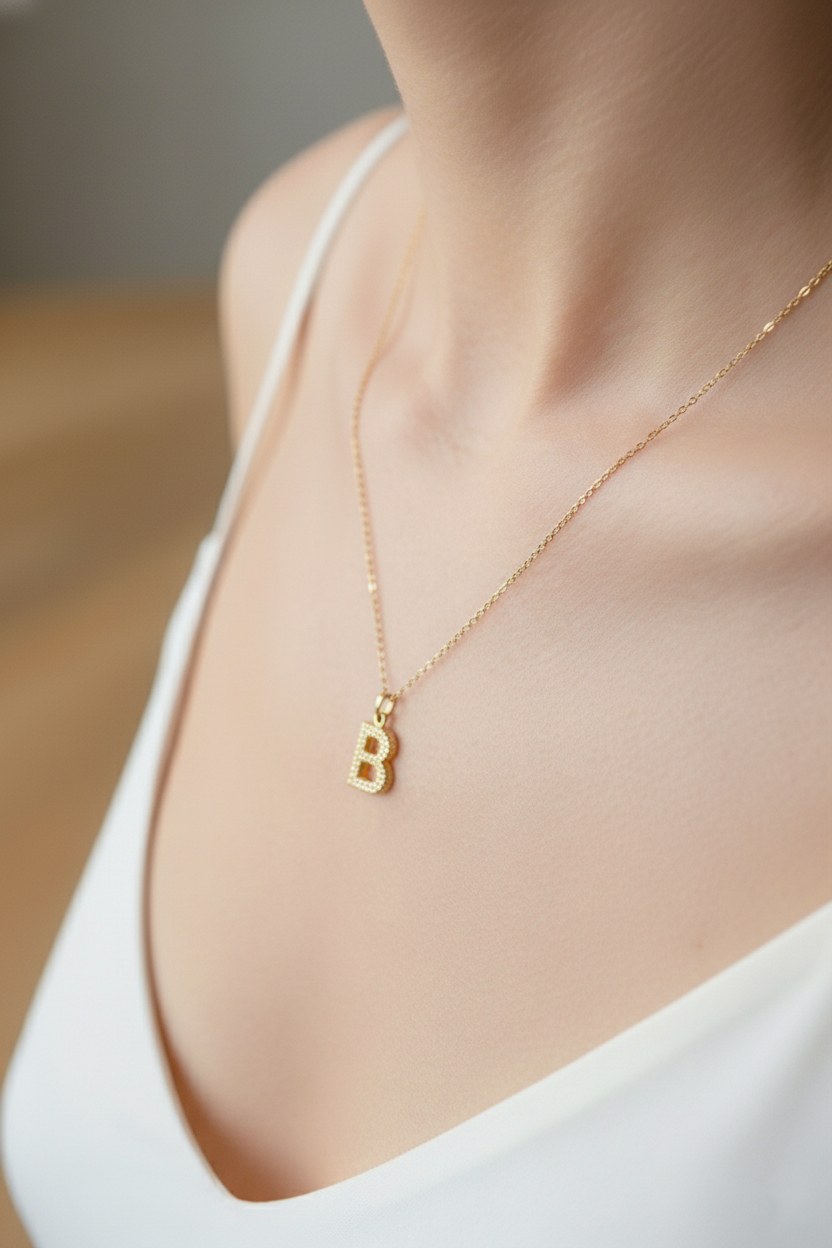 Bling Big 'B' Pendant Chain