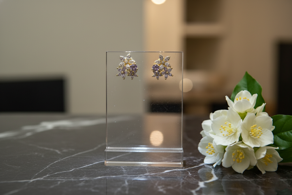 Fancy Flowers Studded Earrings