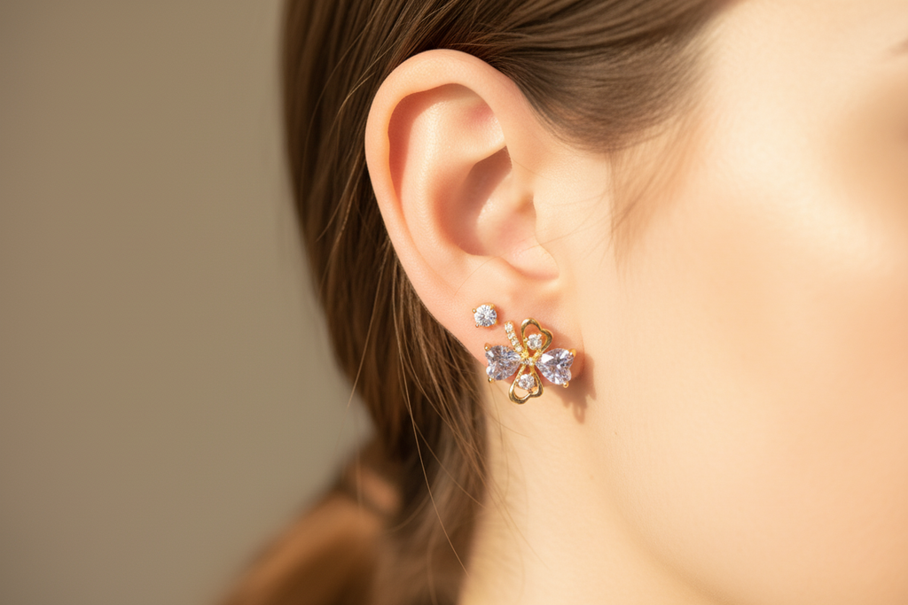 Twin Stones Earrings