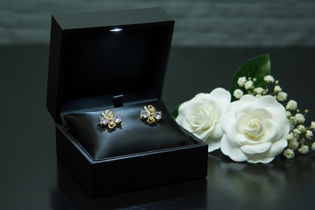 Twin Stones Earrings