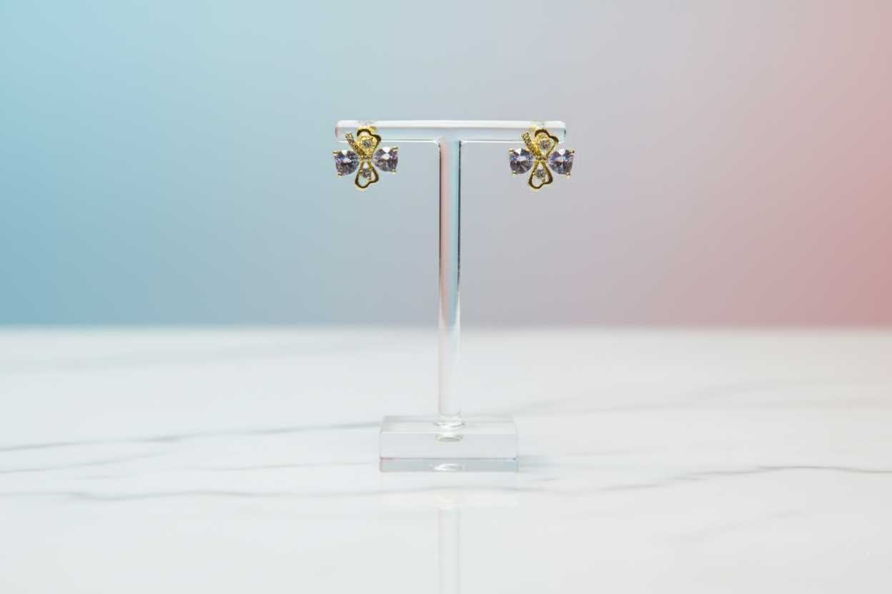 Twin Stones Earrings