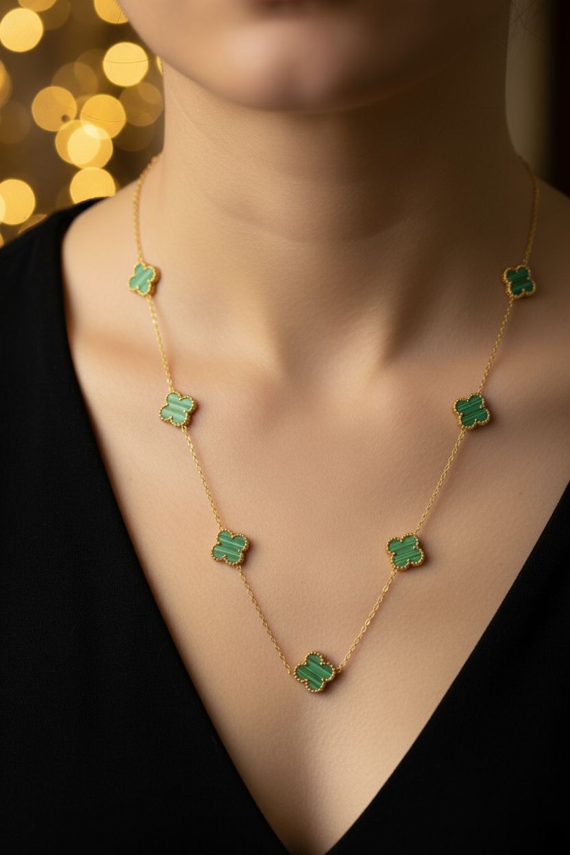 Multi Clover Designer Necklace