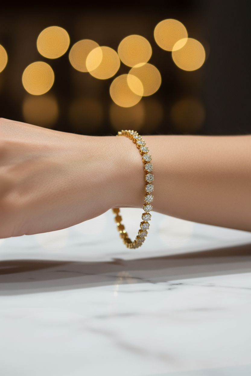 Vintage Diamond-Gold Bracelet Exclusive and Rare