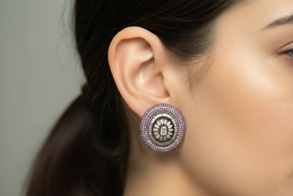 Clare Oval Stud Earrings