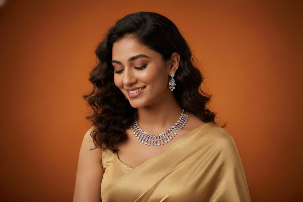 Necklace with matching earrings