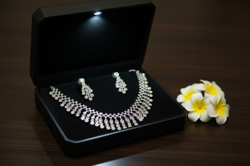 Necklace with matching earrings