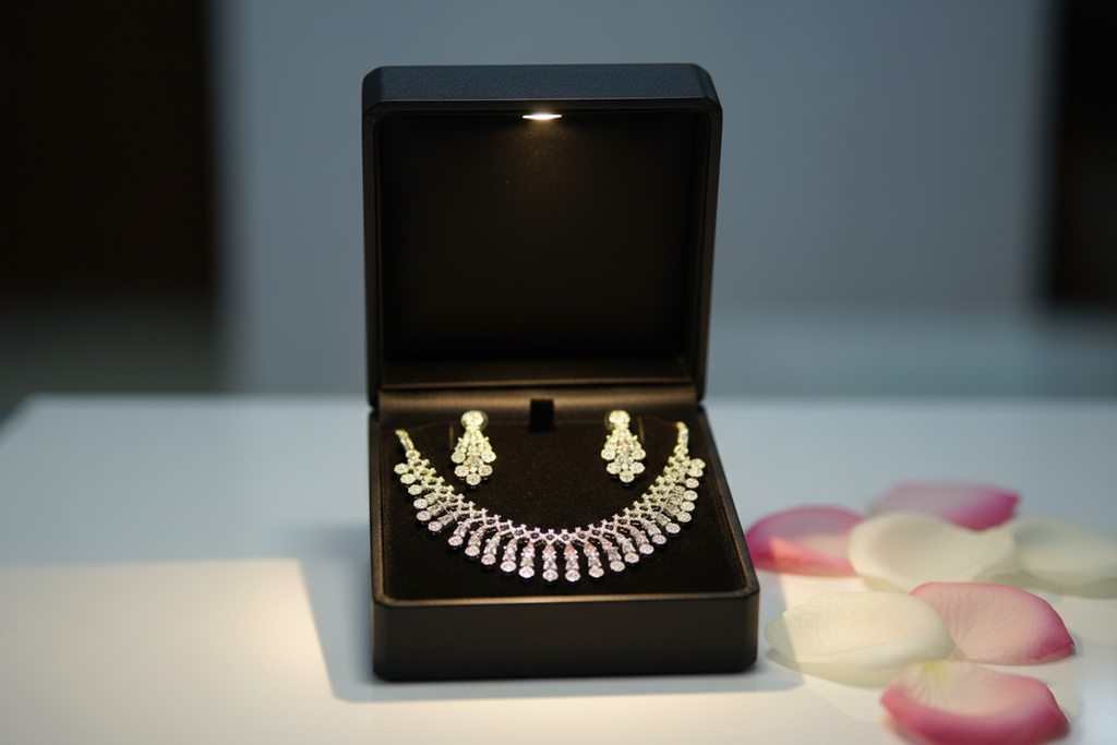 Necklace with matching earrings