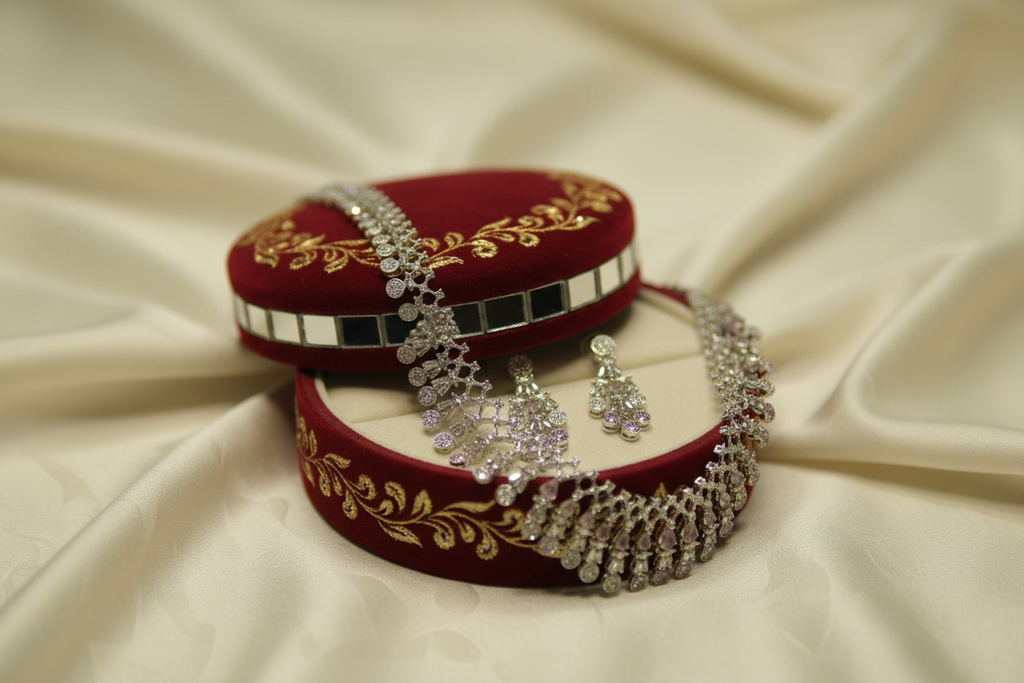 Necklace with matching earrings