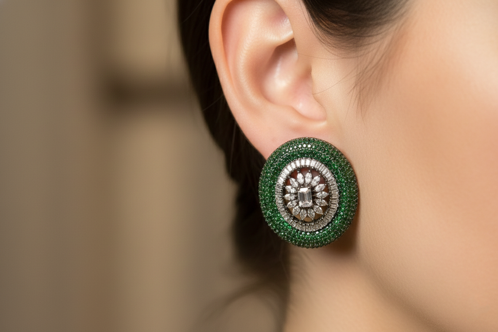 Moissanite Studded Beutiful Earrings