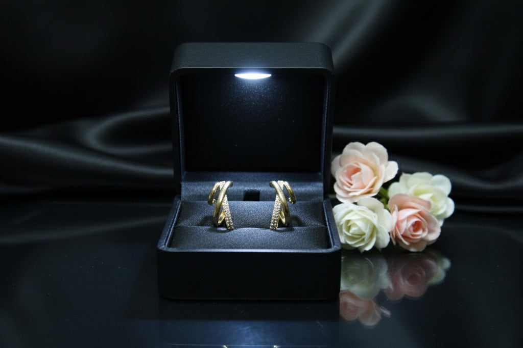 Studded Swirl hoops Earrings