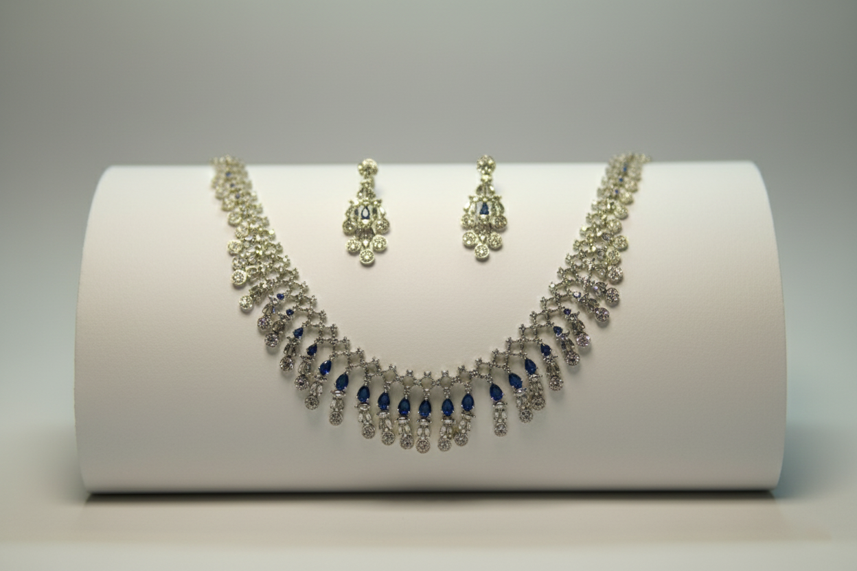 Necklace with matching earrings