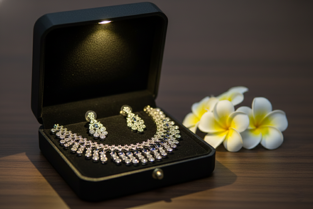 Necklace with matching earrings