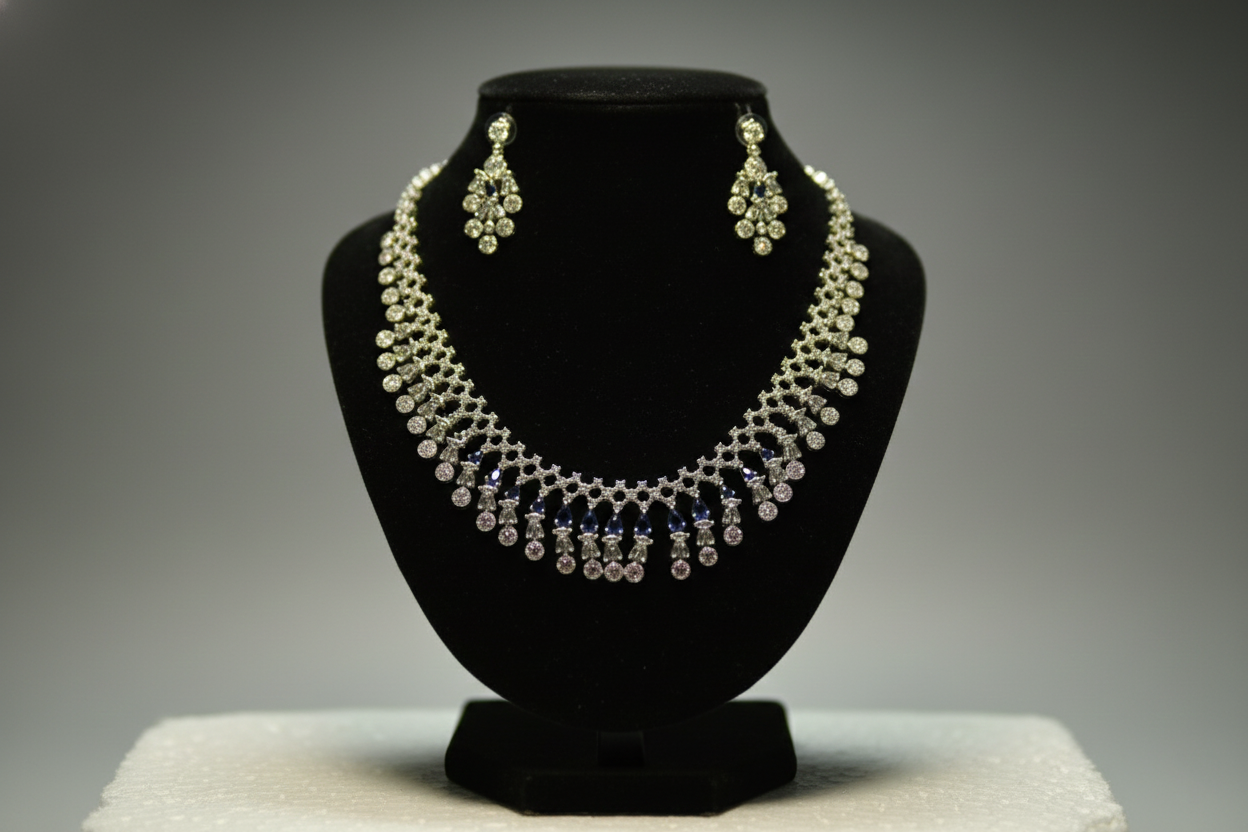 Necklace with matching earrings