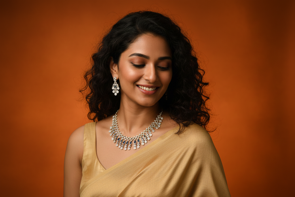 Necklace with matching earrings