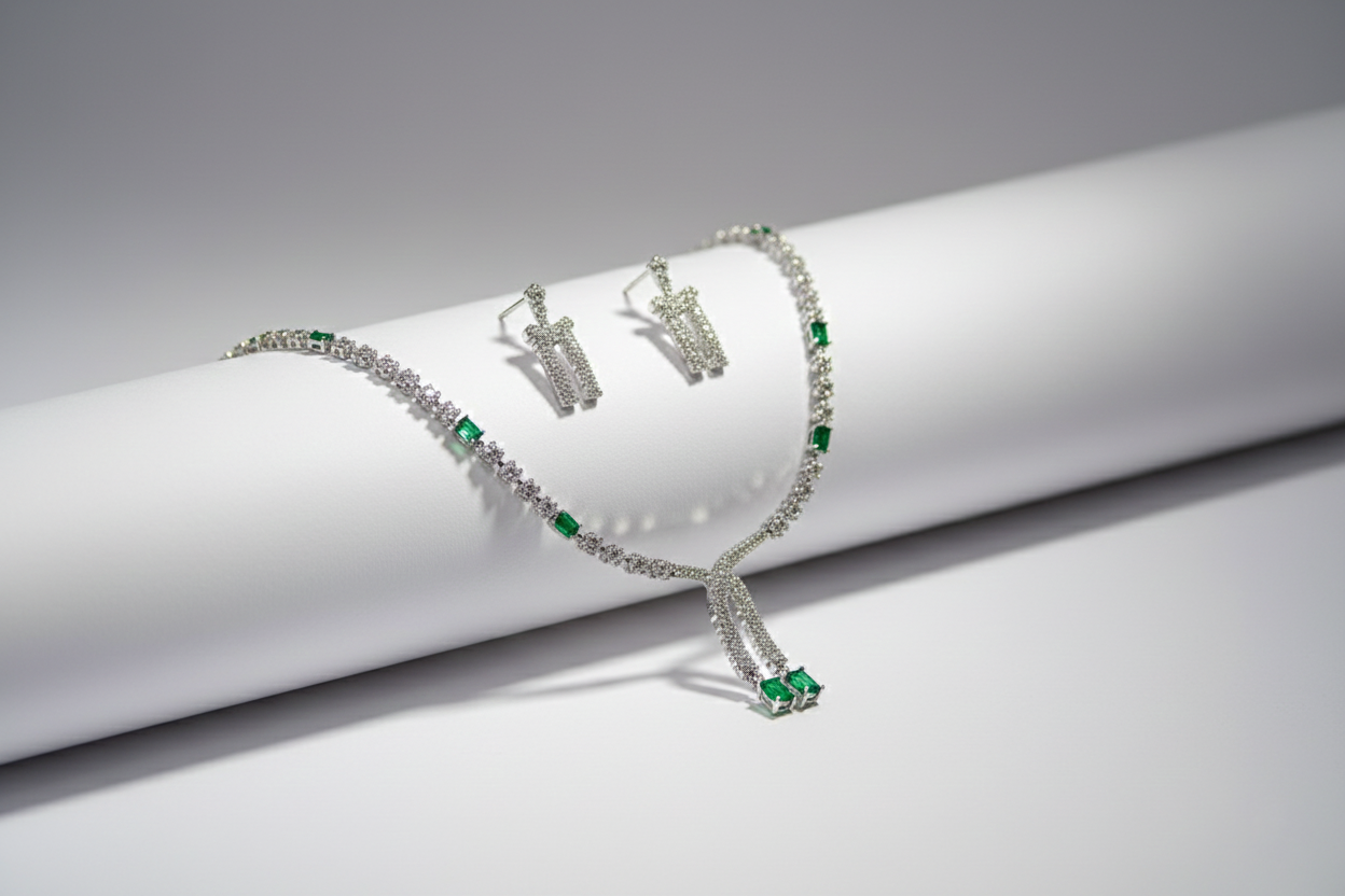 Necklace with matching earrings