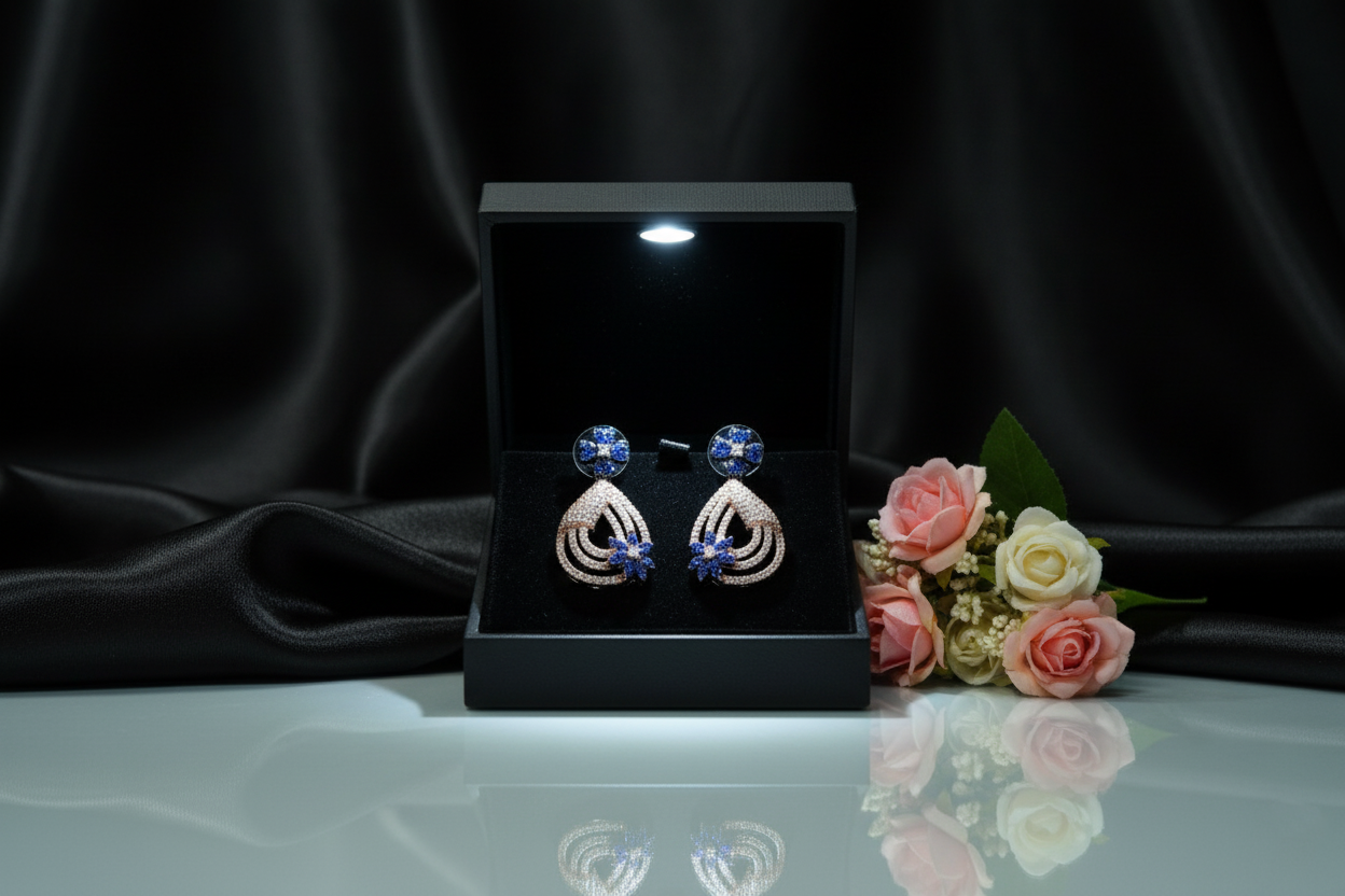 Exclusive design Moissanite Studded Earrings