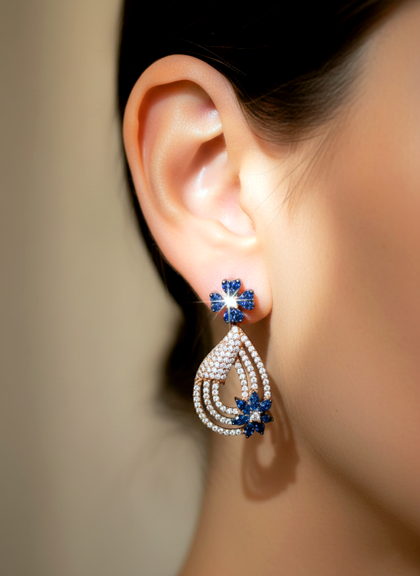 Exclusive design Moissanite Studded Earrings