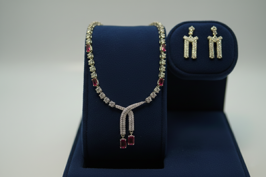 Necklace with matching earrings
