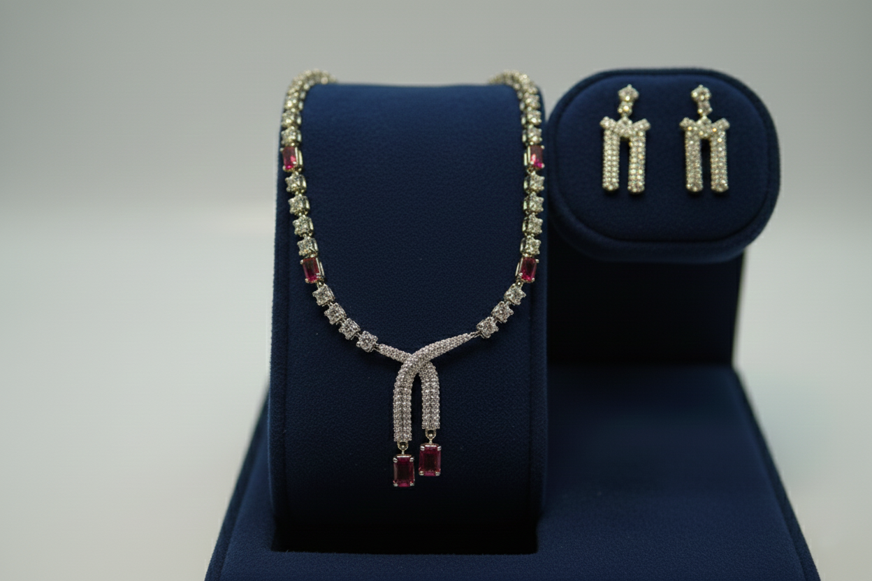 Necklace with matching earrings