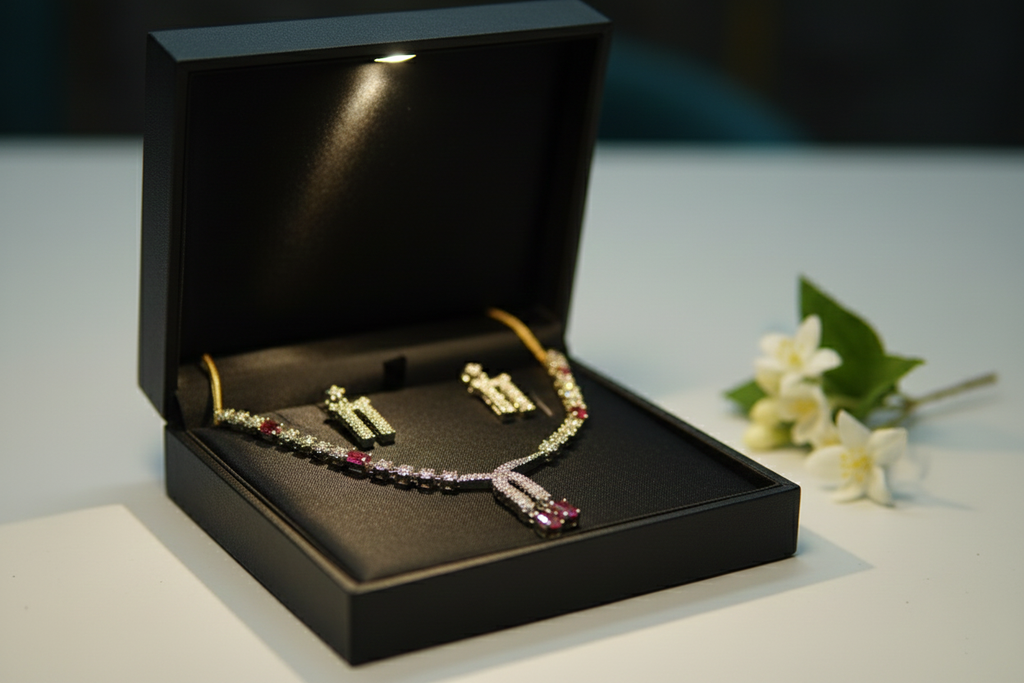 Necklace with matching earrings