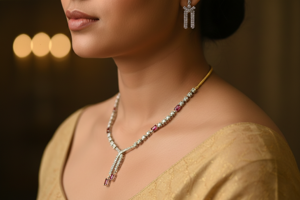 Necklace with matching earrings