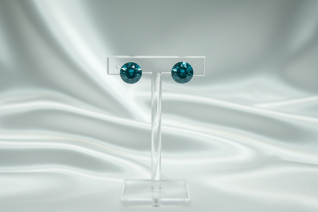 Green Hoops Earrings